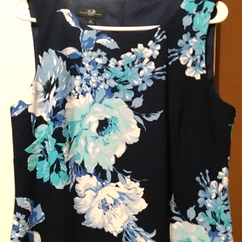 AGB Size 12 Blue Floral Shift Dress